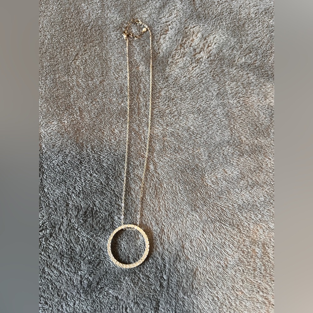 Elegant Silver Circle Pendant Necklace